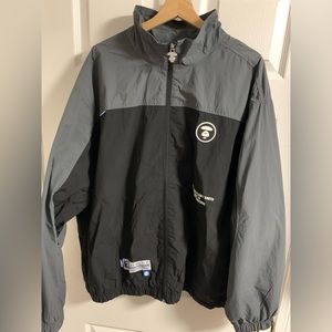 Black and grey bape windbreaker
